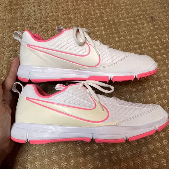 Nike Explorer 2 Size 10 Golf Shoes White Pink Spikeless Womens Golf AA1846-100 - Picture 3 of 9